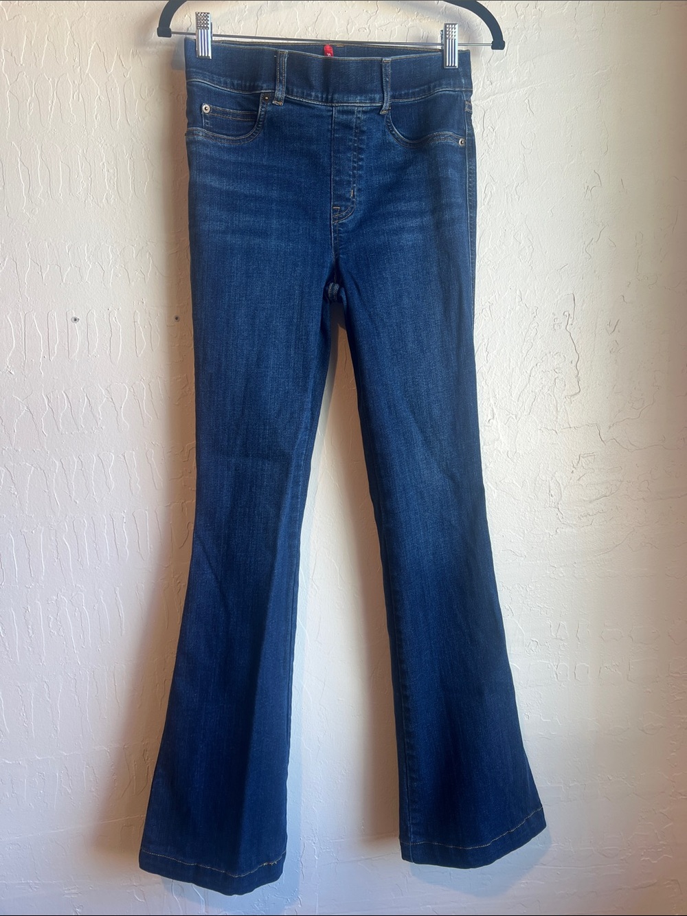 SPANX Pull-On Indigo Blue Flare Jeans Size Small